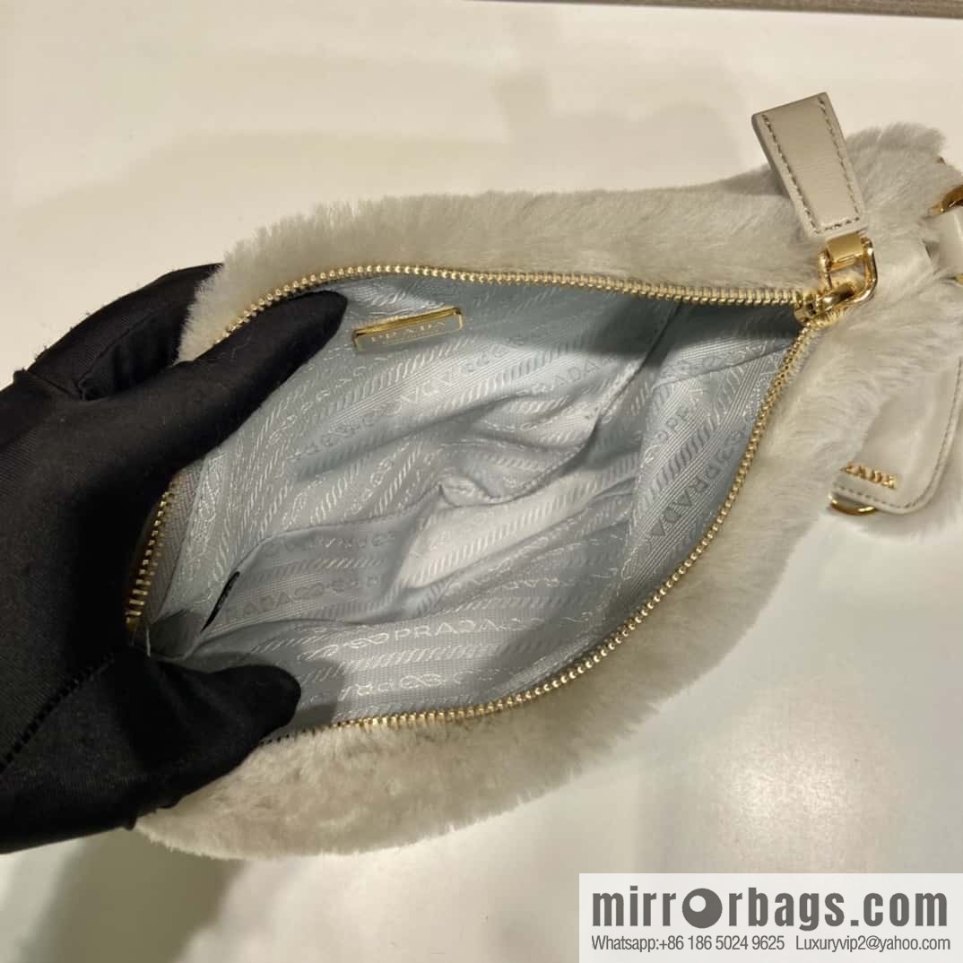 PRADA Prada triangle hair bag 🎉 1NQ044 new goat hair
