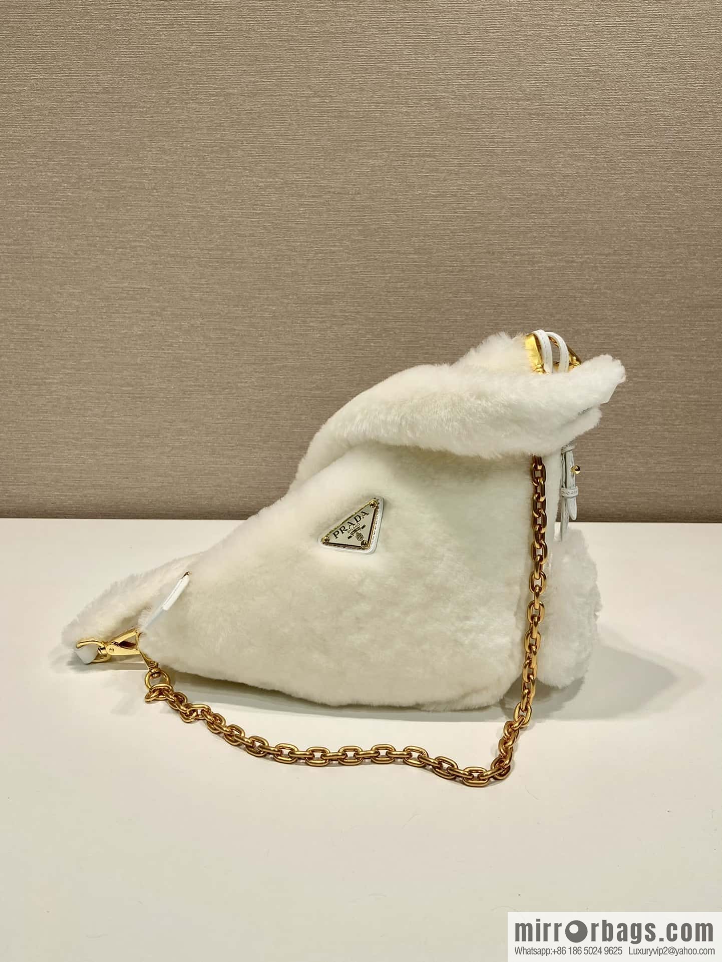 PRADA Prada triangle hair bag 🎉 1NQ044 new goat hair