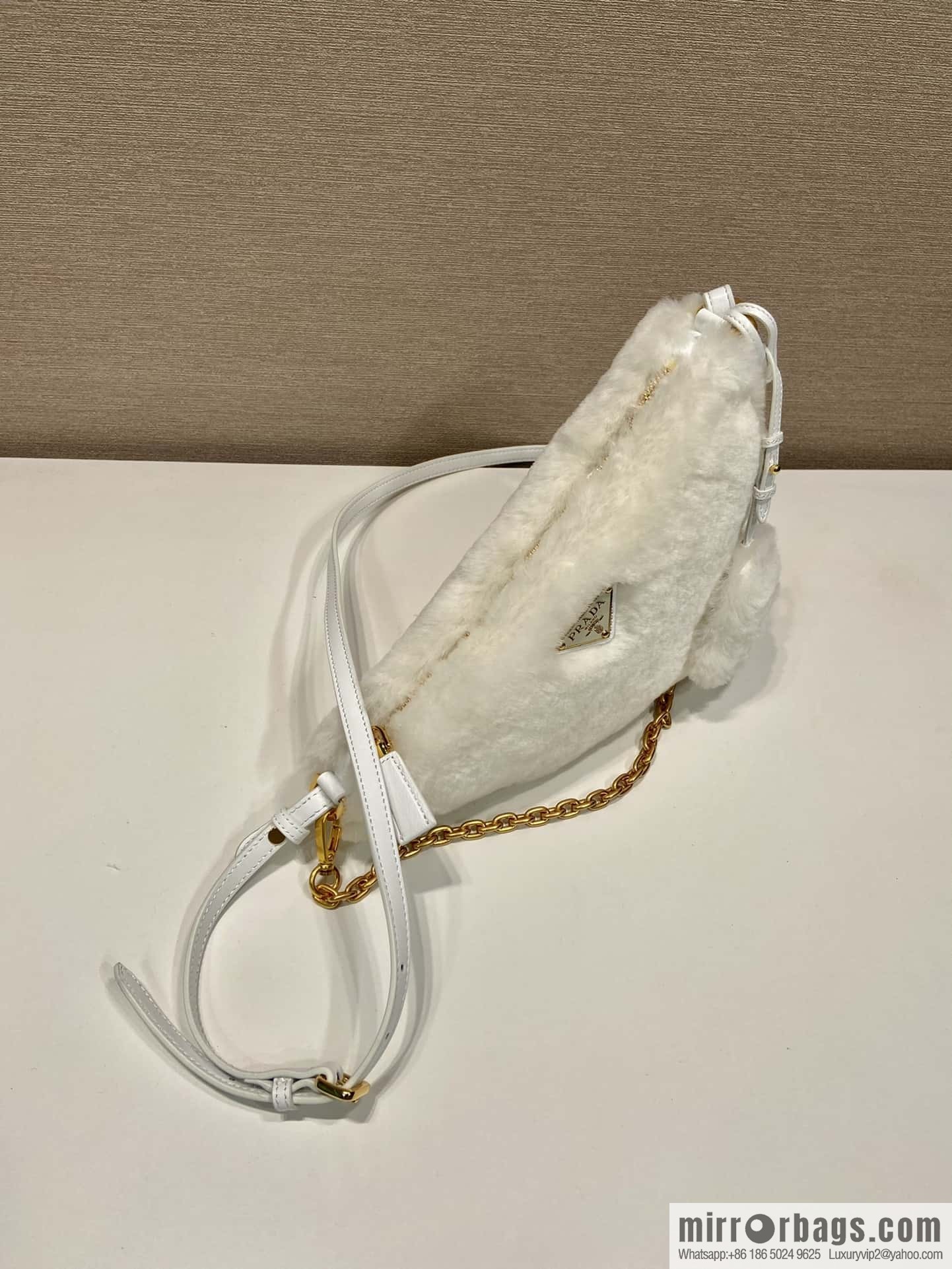 PRADA Prada triangle hair bag 🎉 1NQ044 new goat hair