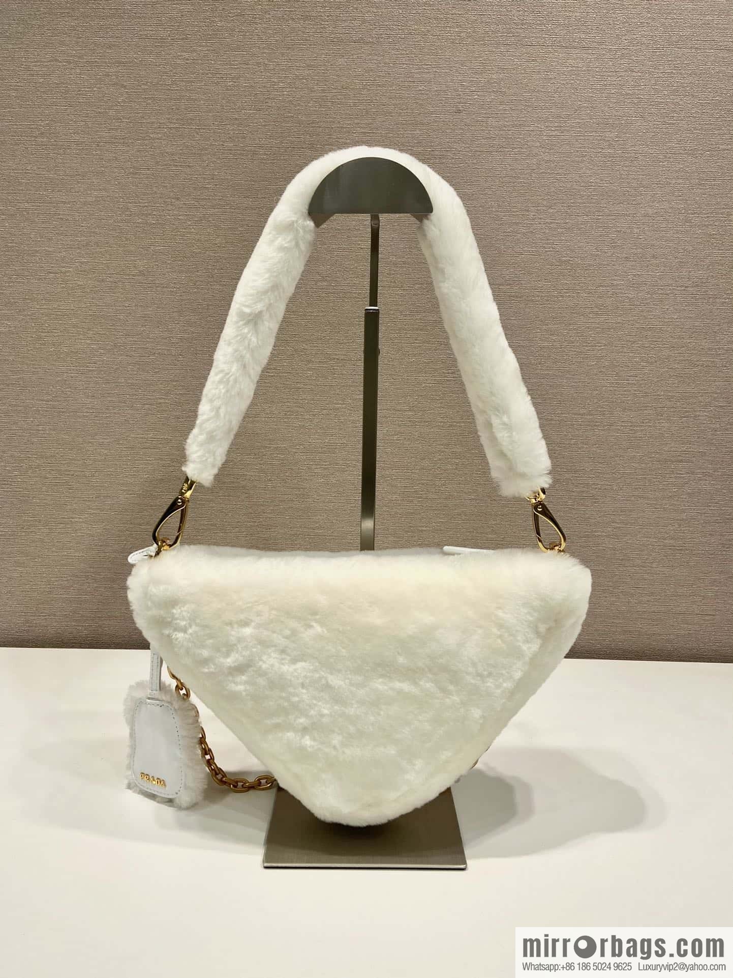 PRADA Prada triangle hair bag 🎉 1NQ044 new goat hair