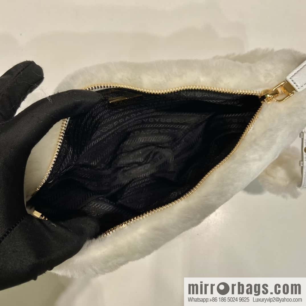 PRADA Prada triangle hair bag 🎉 1NQ044 new goat hair