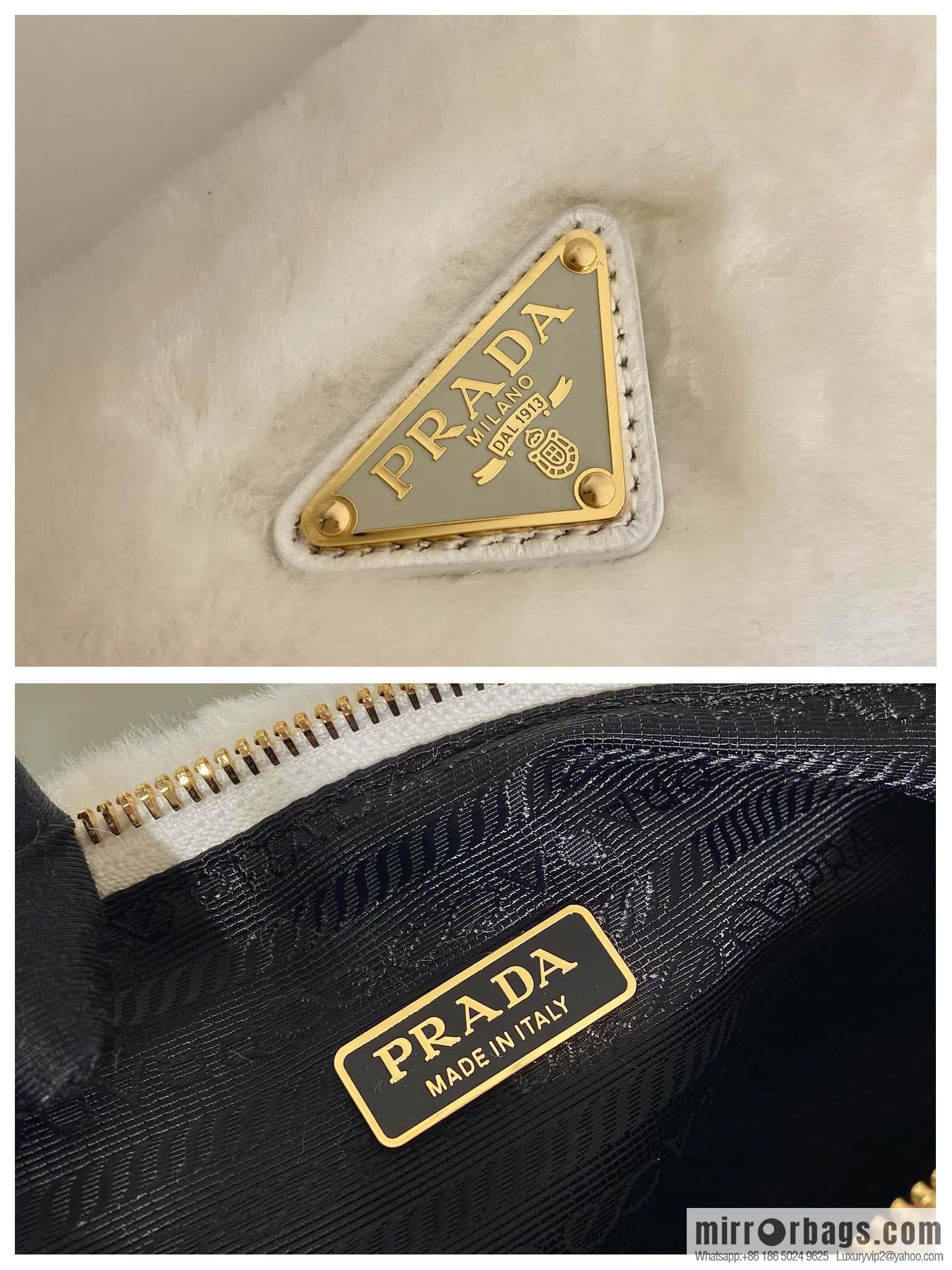 PRADA Prada triangle hair bag 🎉 1NQ044 new goat hair