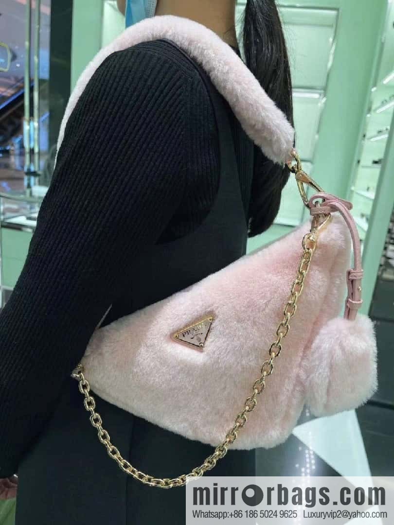 PRADA Prada triangle hair bag 🎉 1NQ044 new goat hair