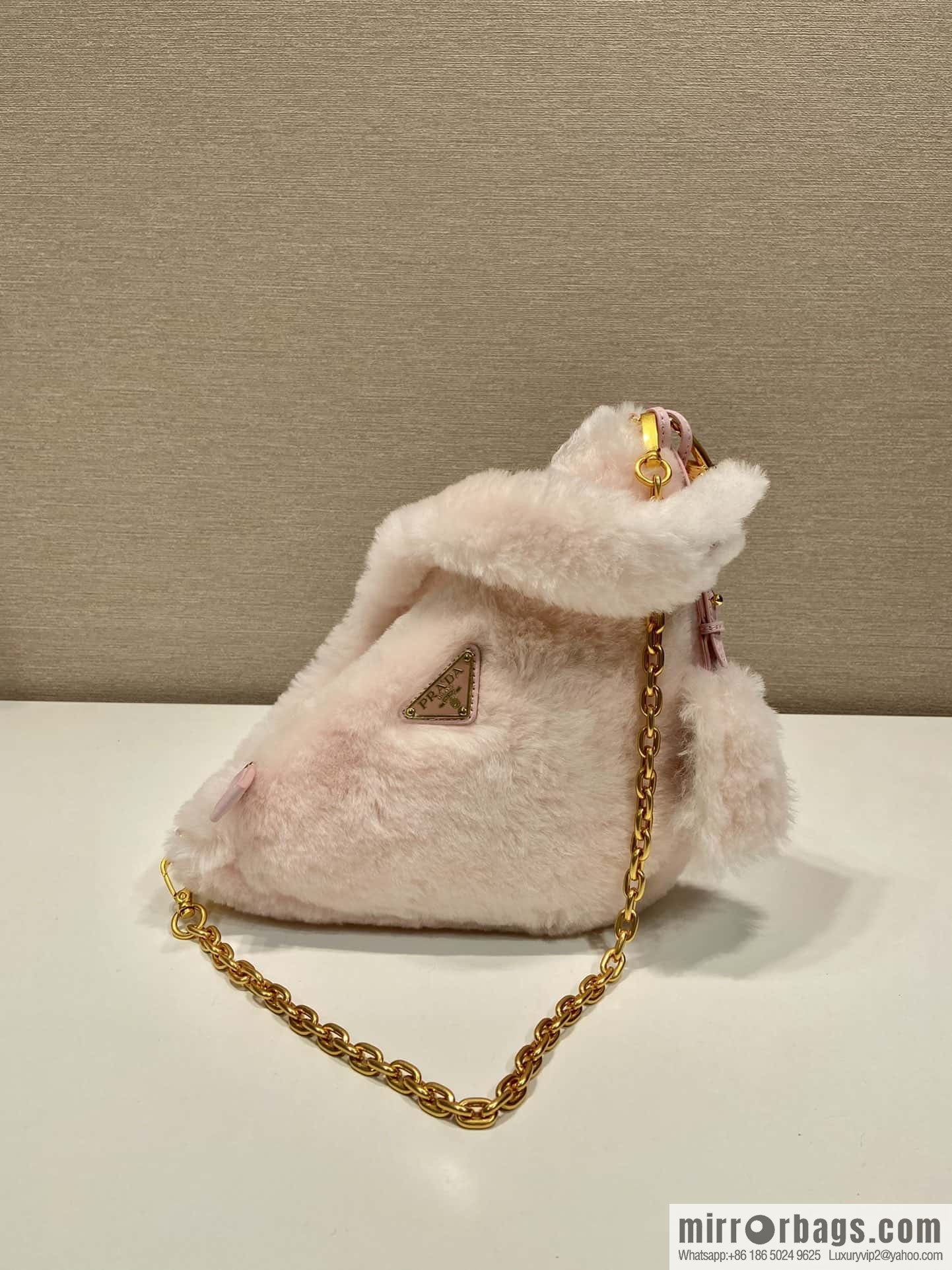 PRADA Prada triangle hair bag 🎉 1NQ044 new goat hair