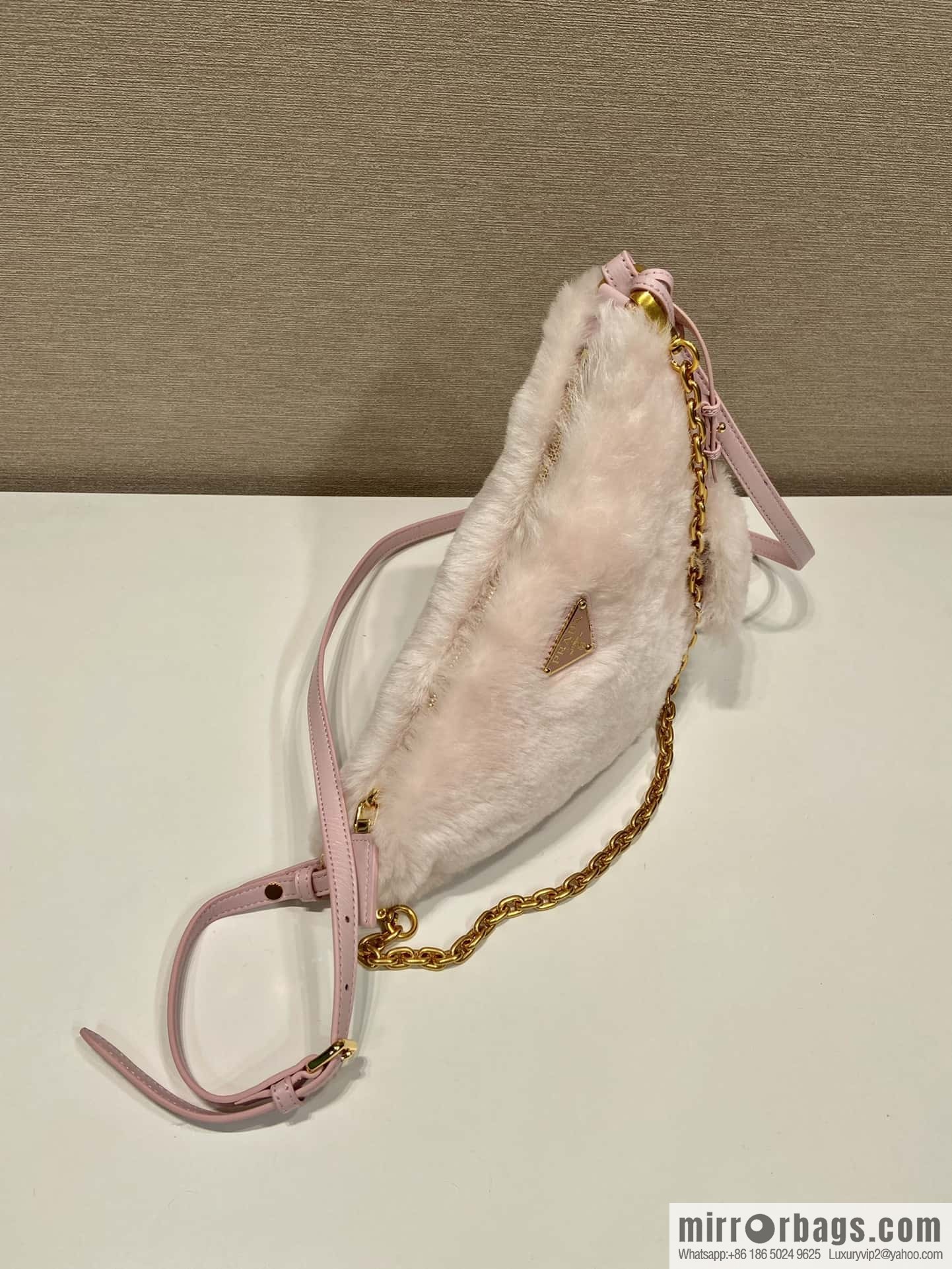 PRADA Prada triangle hair bag 🎉 1NQ044 new goat hair