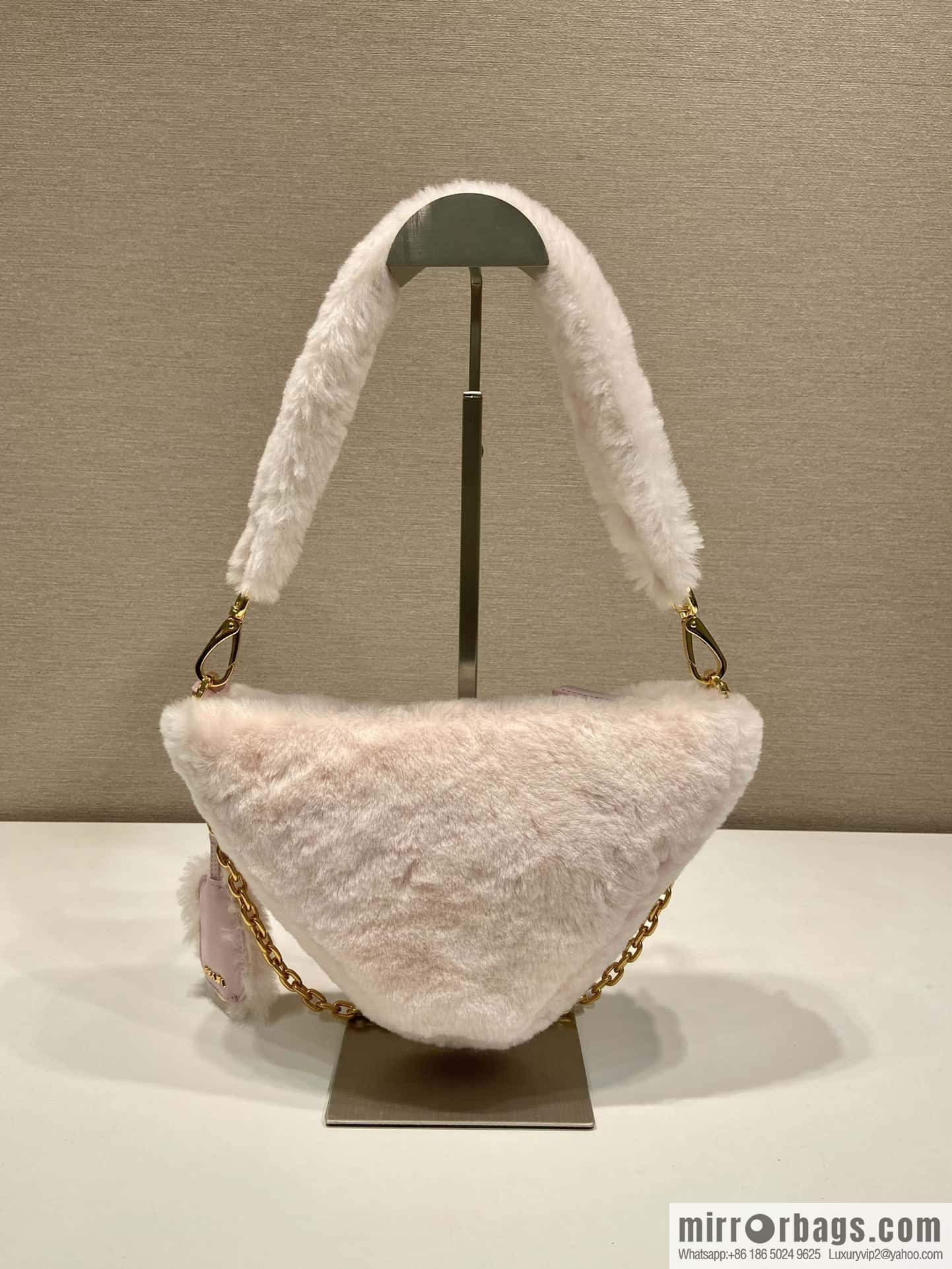 PRADA Prada triangle hair bag 🎉 1NQ044 new goat hair