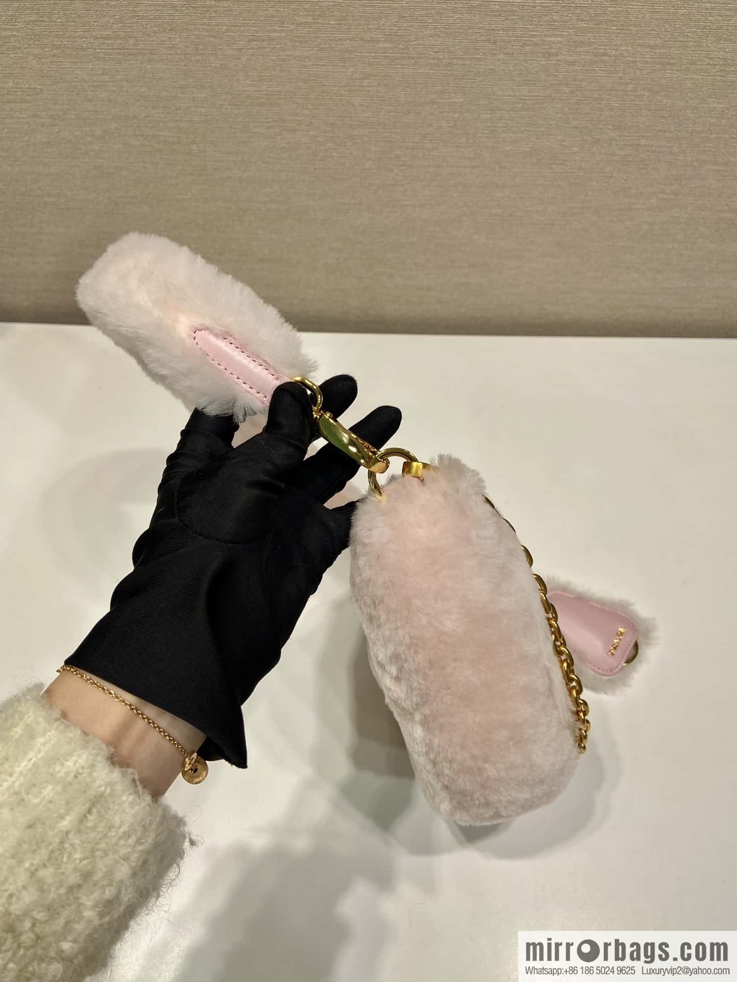 PRADA Prada triangle hair bag 🎉 1NQ044 new goat hair