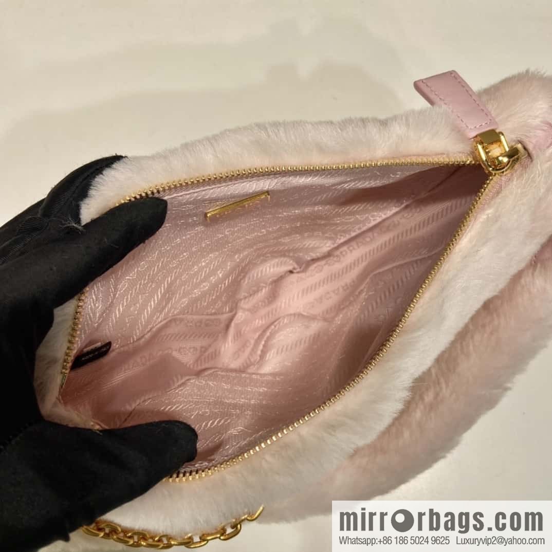 PRADA Prada triangle hair bag 🎉 1NQ044 new goat hair