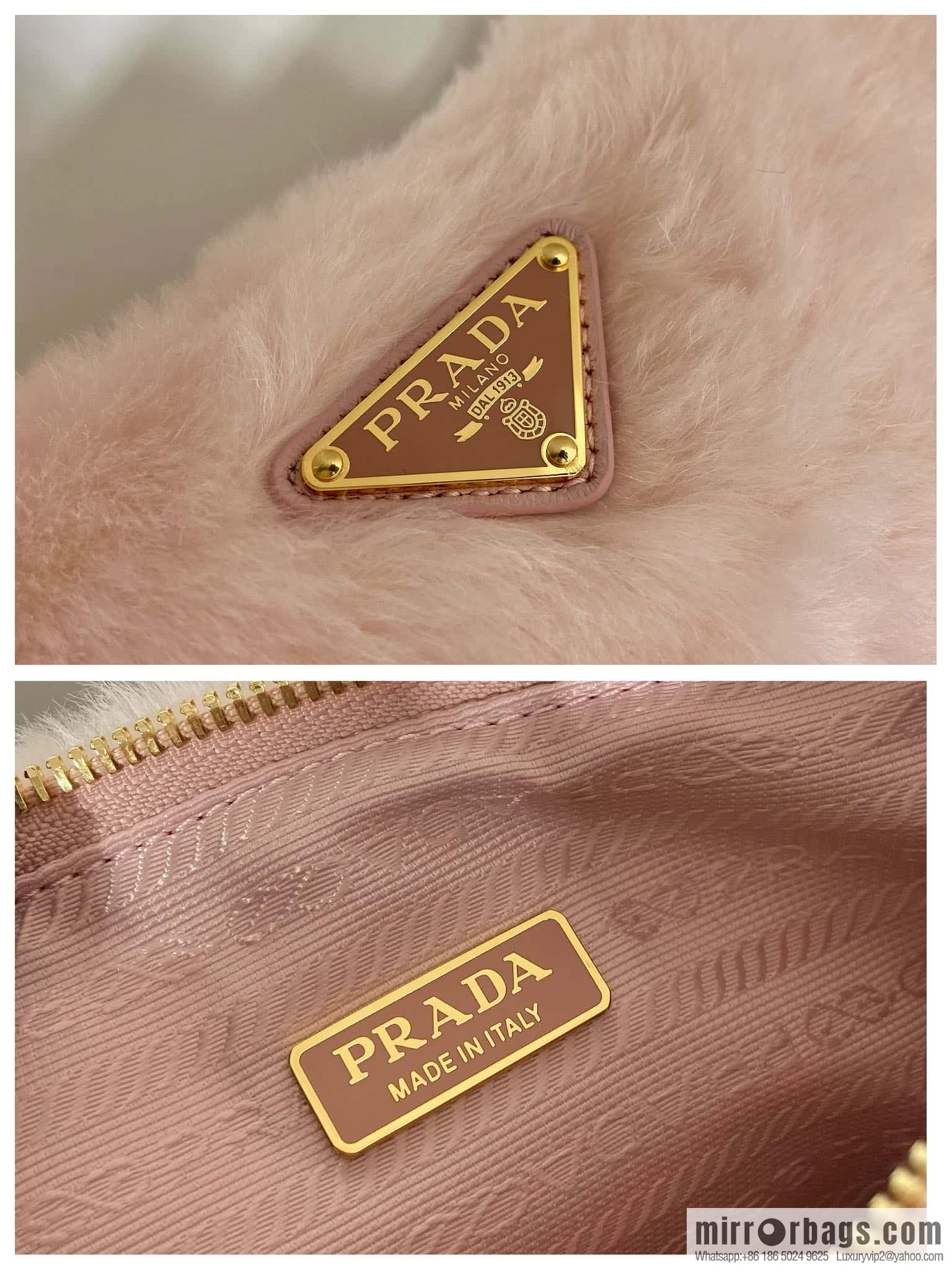 PRADA Prada triangle hair bag 🎉 1NQ044 new goat hair
