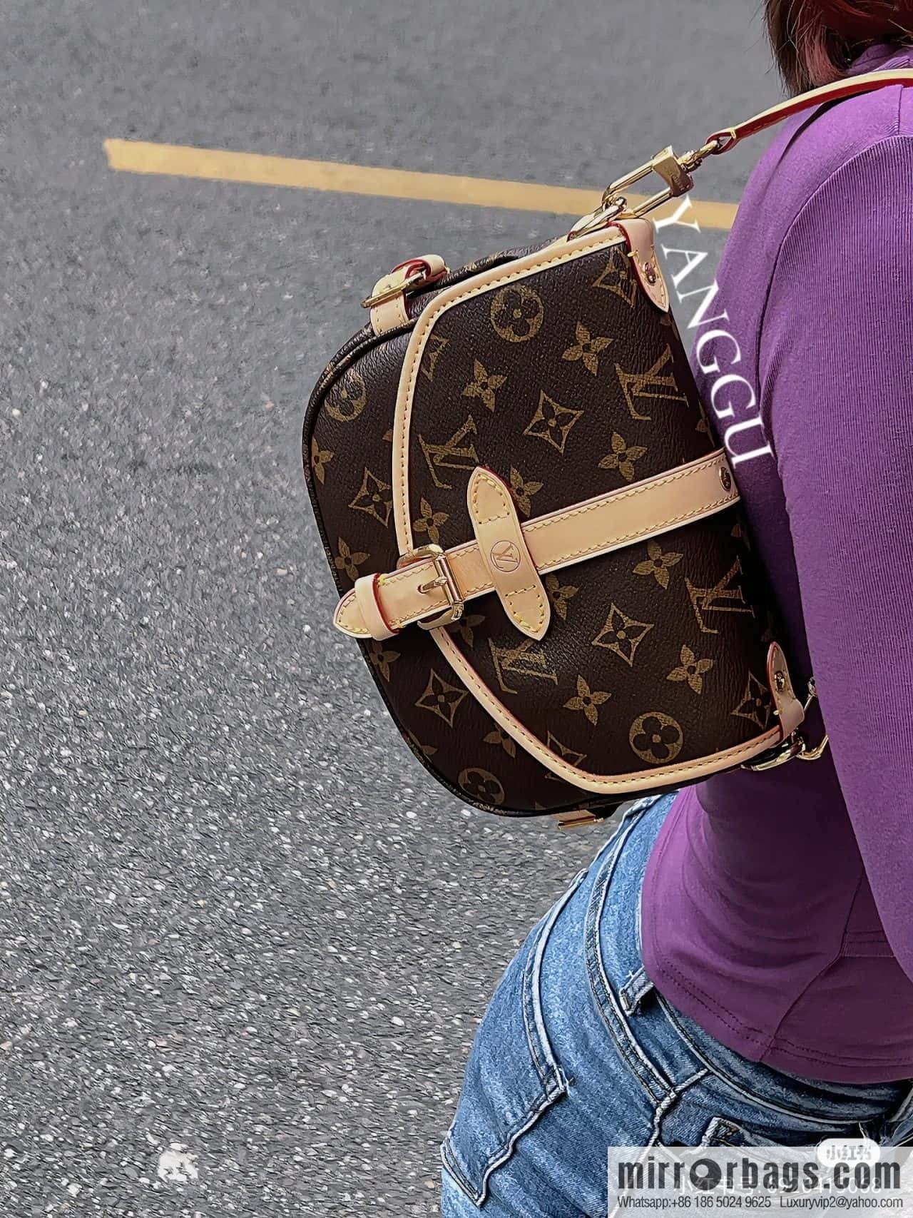LV M46740 SAUMUR BB Gemini series handbag