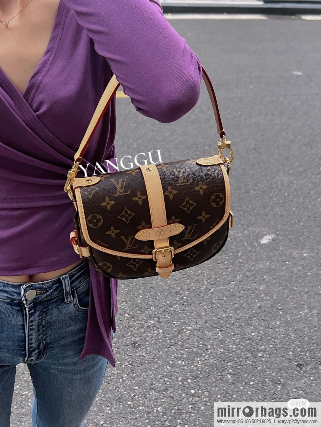 LV M46740 SAUMUR BB Gemini series handbag