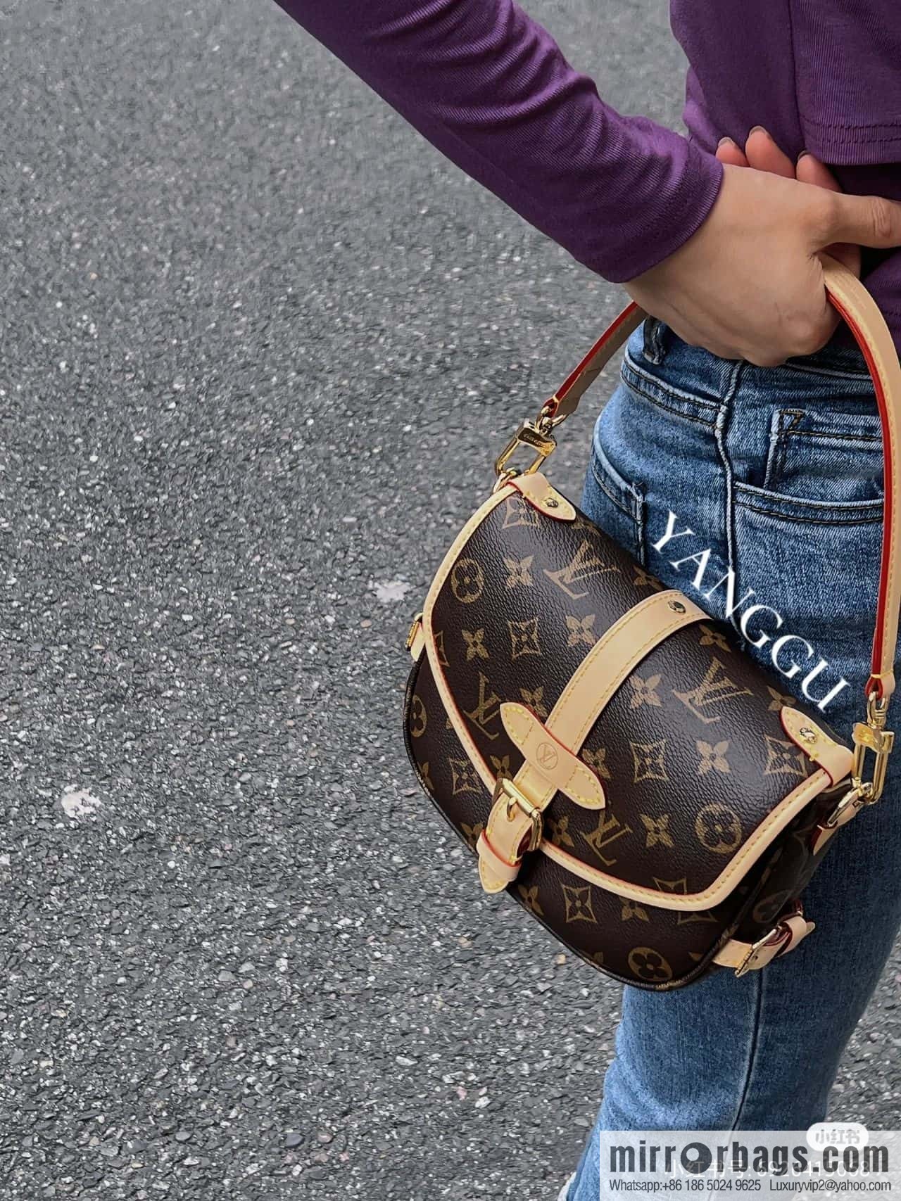 LV M46740 SAUMUR BB Gemini series handbag