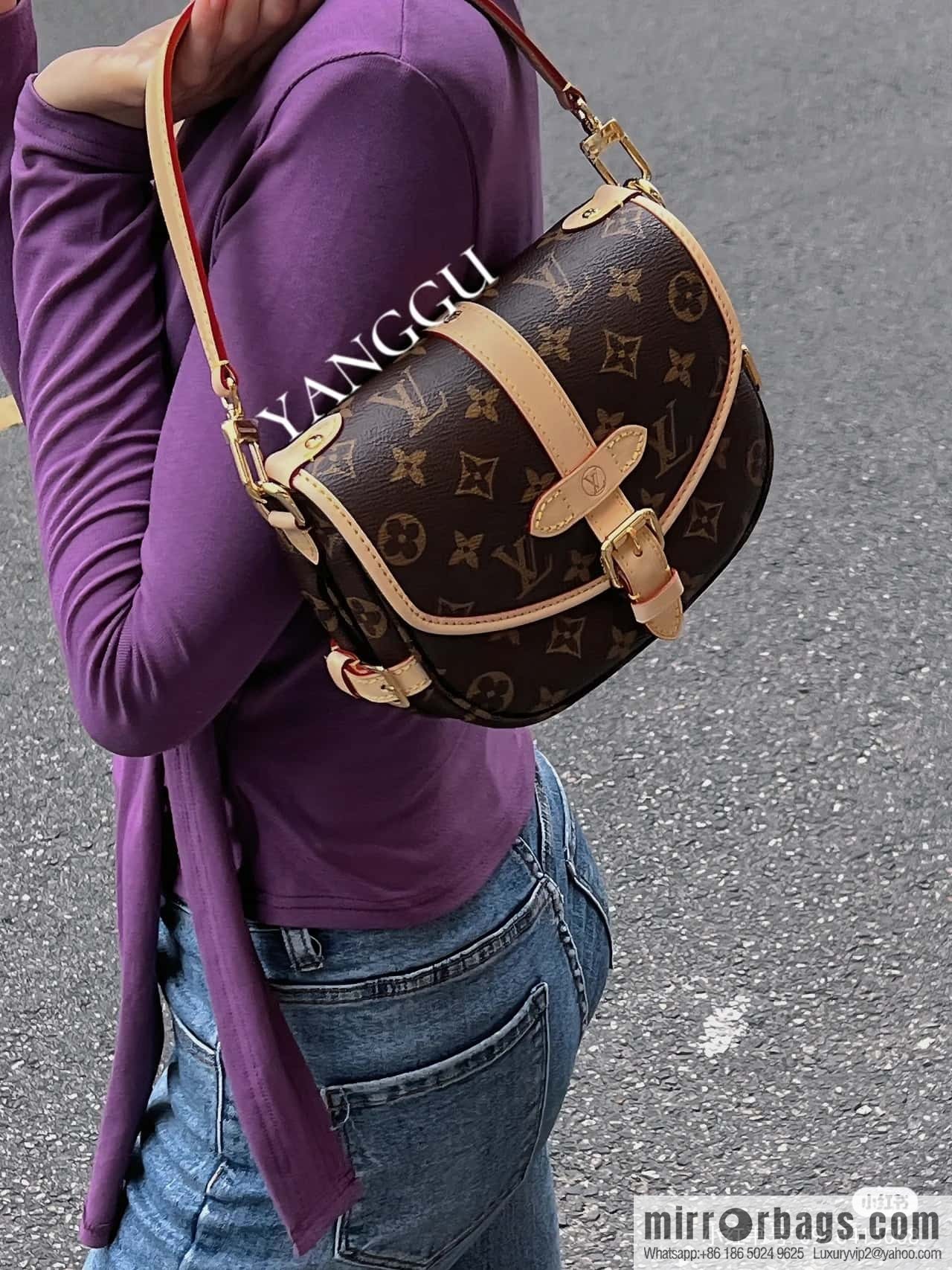 LV M46740 SAUMUR BB Gemini series handbag