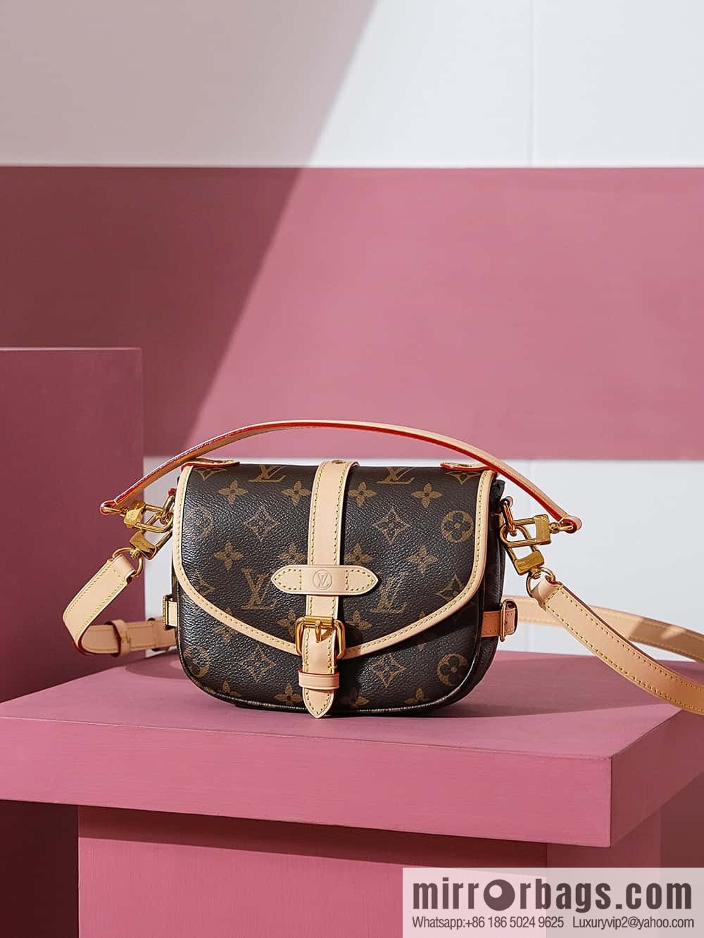 LV M46740 SAUMUR BB Gemini series handbag