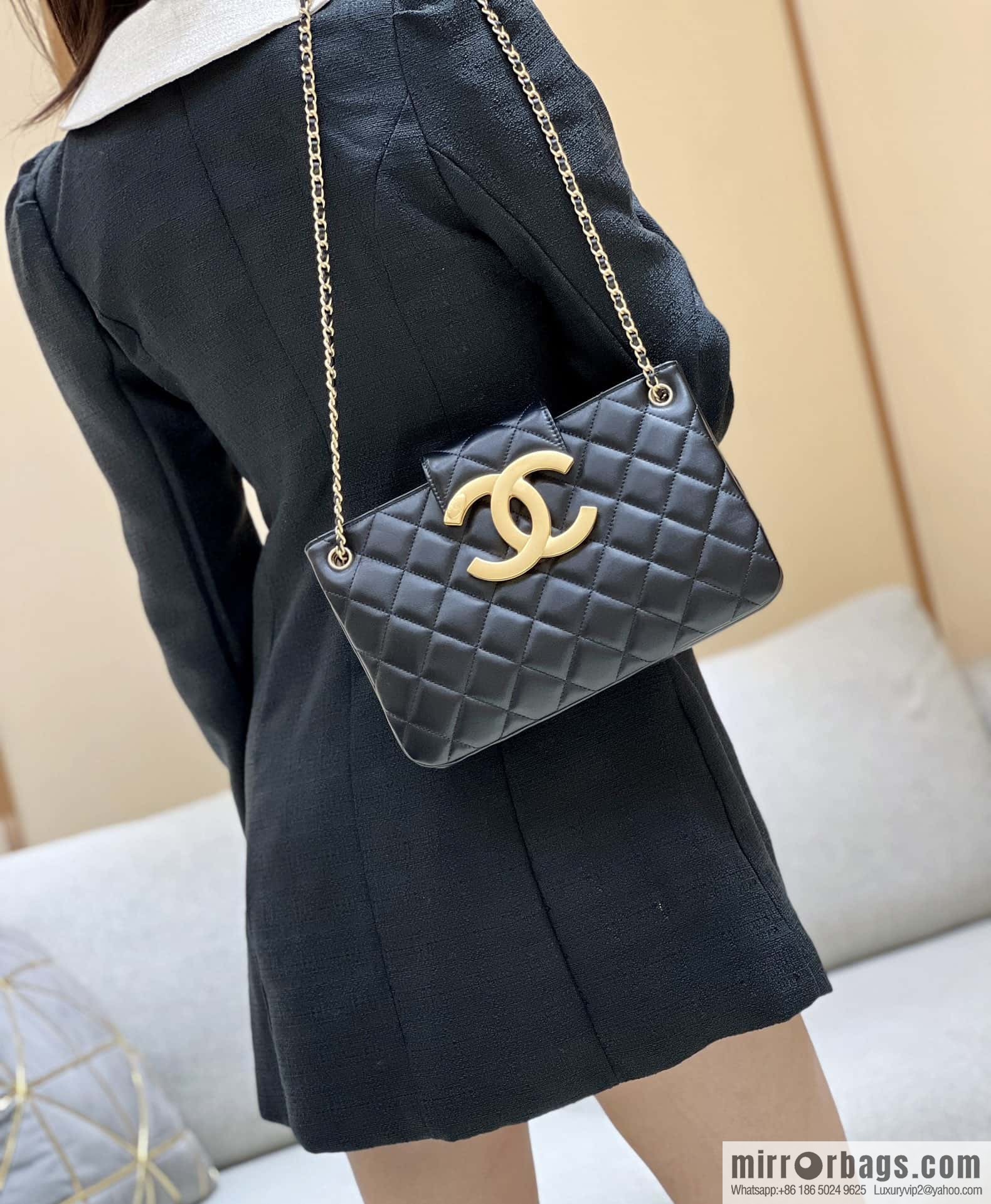 CHANEL 24C early spring vacation series, big double C Vintage tote shopping bag AS4603