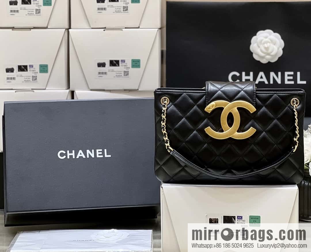 CHANEL 24C early spring vacation series, big double C Vintage tote shopping bag AS4603