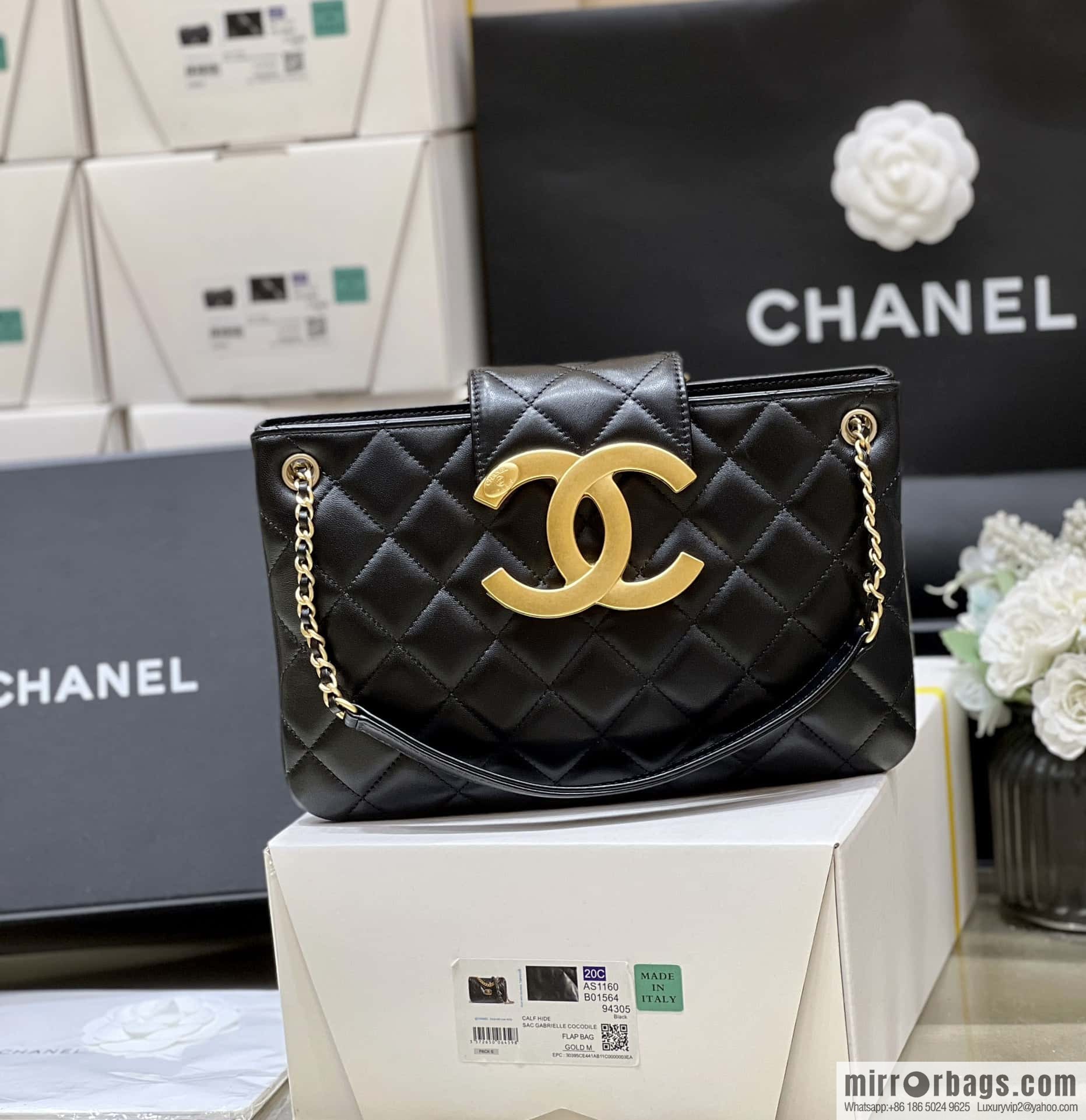 CHANEL 24C early spring vacation series, big double C Vintage tote shopping bag AS4603