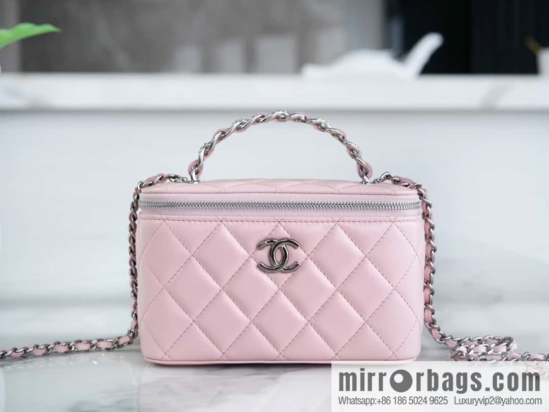 CHANEL 23K Rhinestone handle long box AP3593 pink