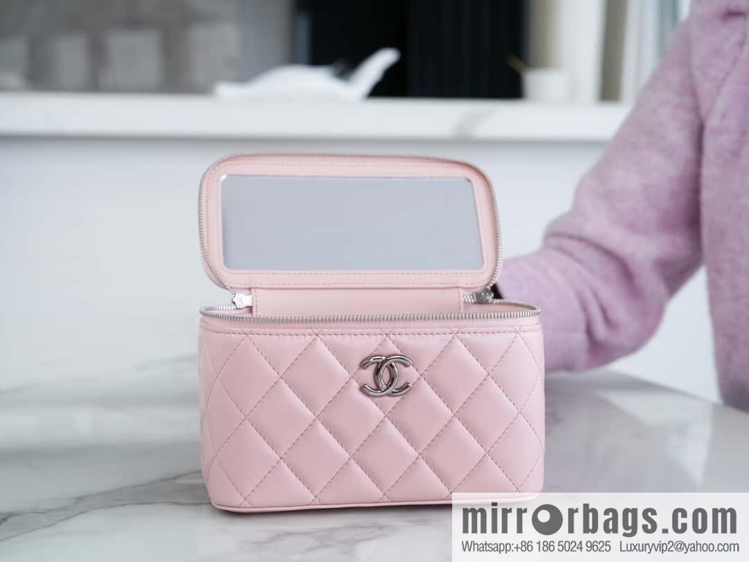 CHANEL 23K Rhinestone handle long box AP3593 pink