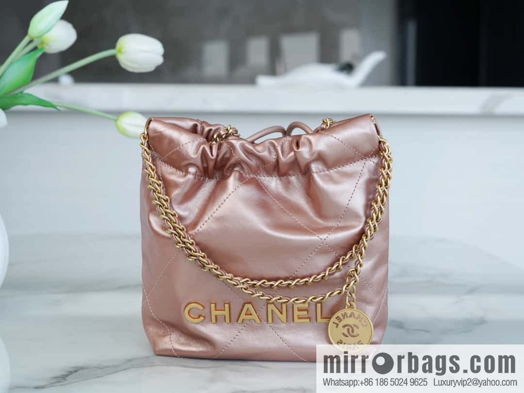 CHANEL 23s spring and summer new 22Mini bag original leather AS3980 rose gold