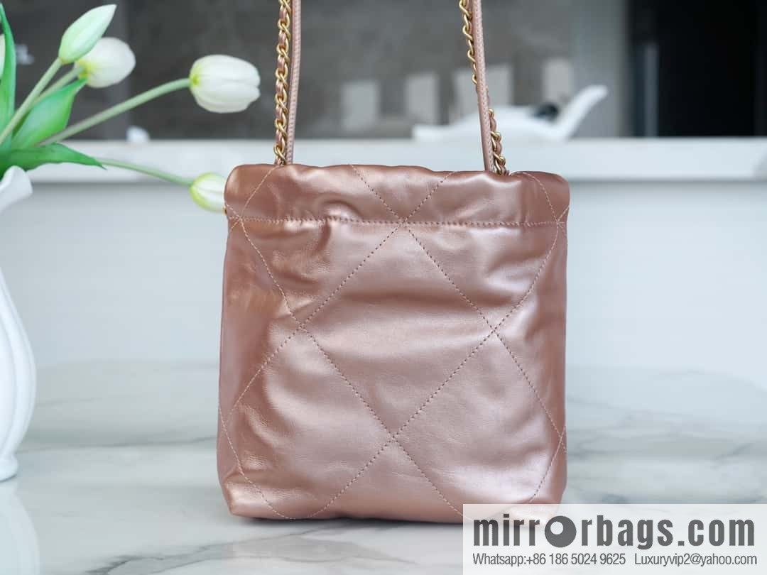 CHANEL 23s spring and summer new 22Mini bag original leather AS3980 rose gold