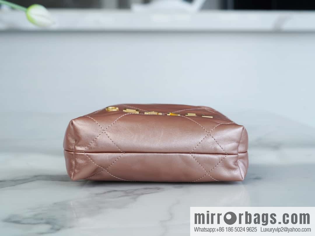 CHANEL 23s spring and summer new 22Mini bag original leather AS3980 rose gold