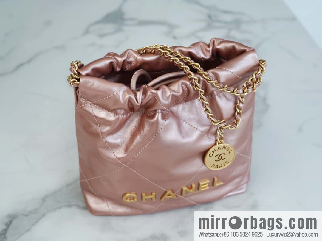 CHANEL 23s spring and summer new 22Mini bag original leather AS3980 rose gold
