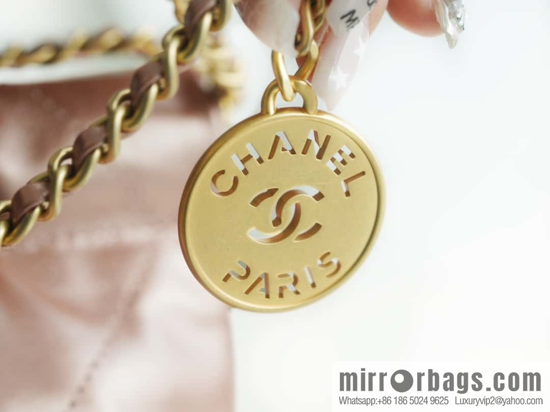 CHANEL 23s spring and summer new 22Mini bag original leather AS3980 rose gold