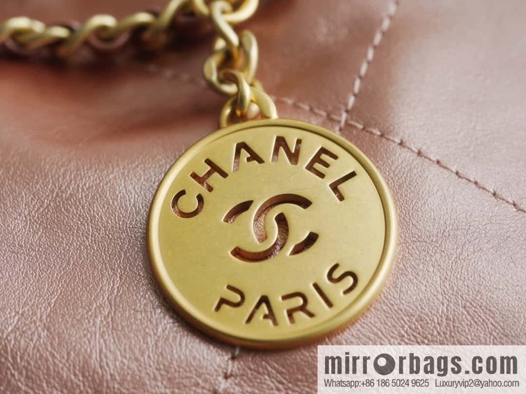 CHANEL 23s spring and summer new 22Mini bag original leather AS3980 rose gold