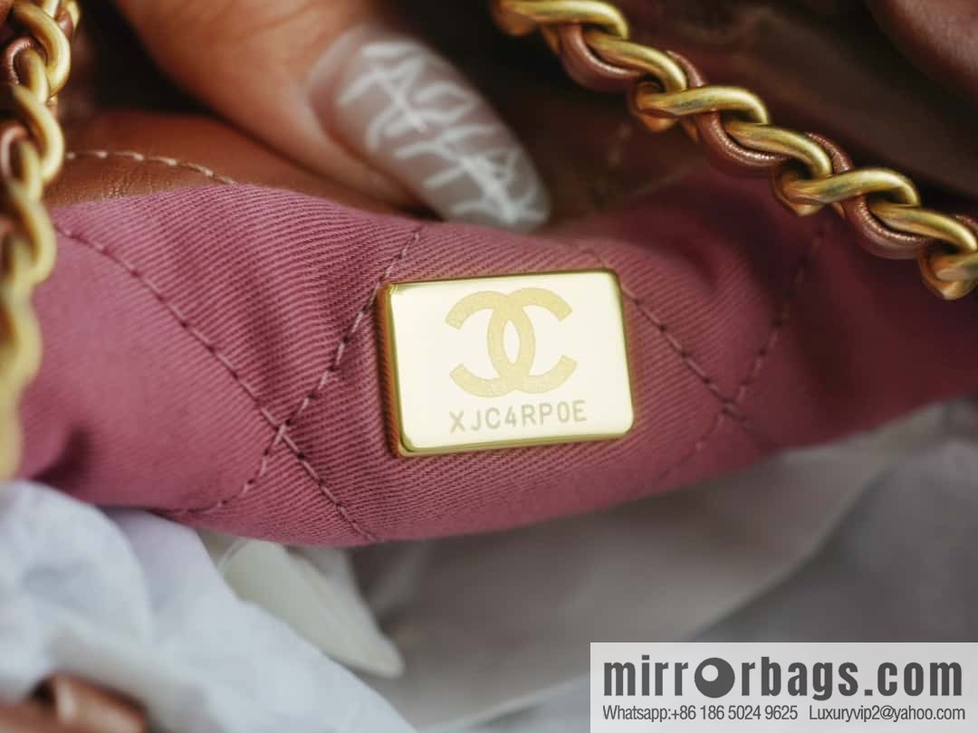 CHANEL 23s spring and summer new 22Mini bag original leather AS3980 rose gold