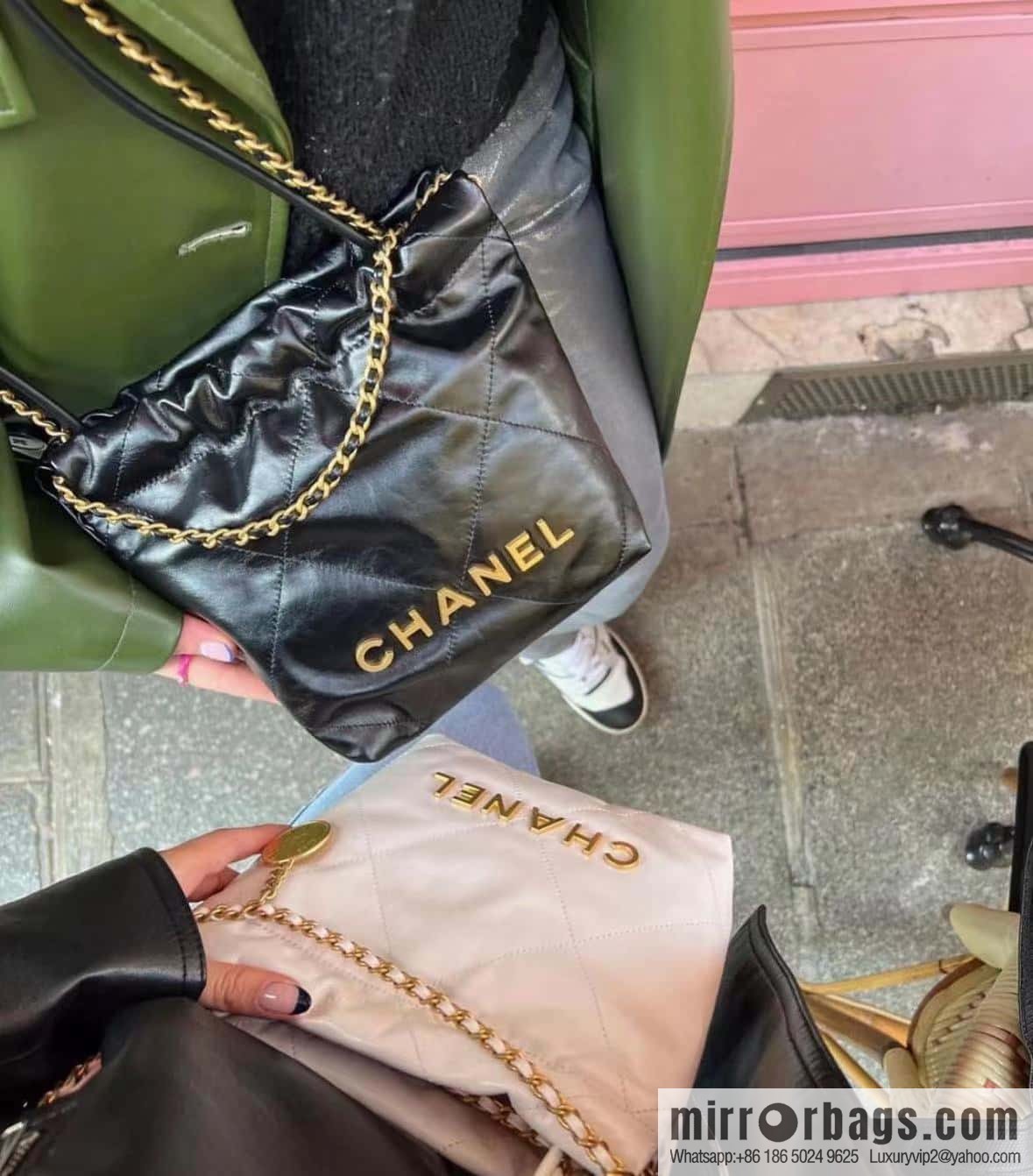 CHANEL 23s spring and summer new 22Mini bag original leather AS3980 white