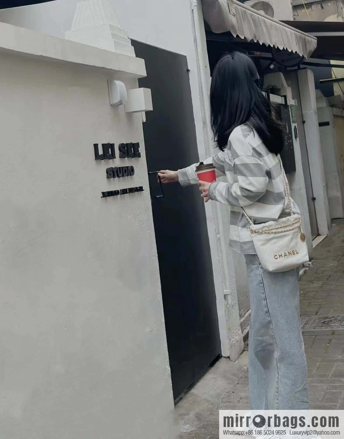 CHANEL 23s spring and summer new 22Mini bag original leather AS3980 white