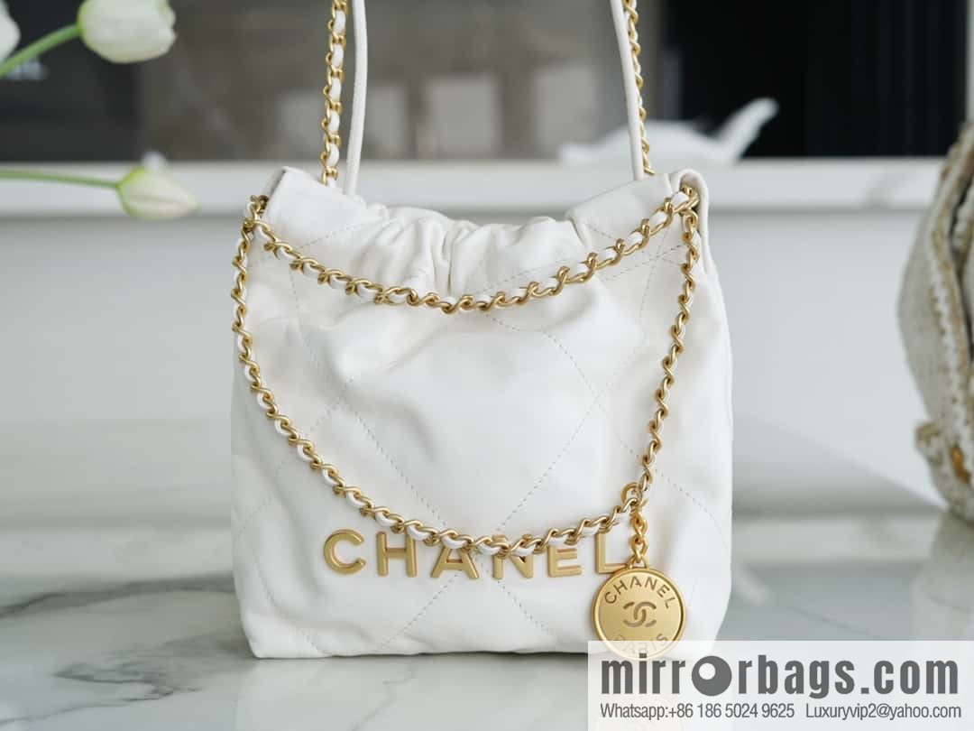 CHANEL 23s spring and summer new 22Mini bag original leather AS3980 white