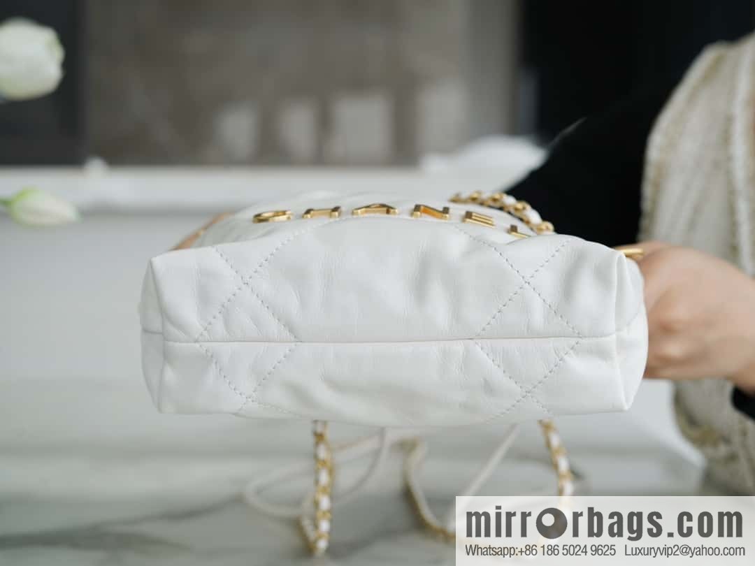 CHANEL 23s spring and summer new 22Mini bag original leather AS3980 white