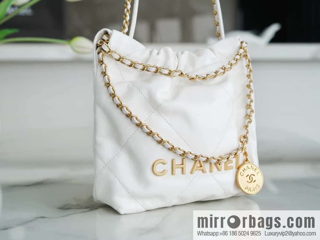 CHANEL 23s spring and summer new 22Mini bag original leather AS3980 white