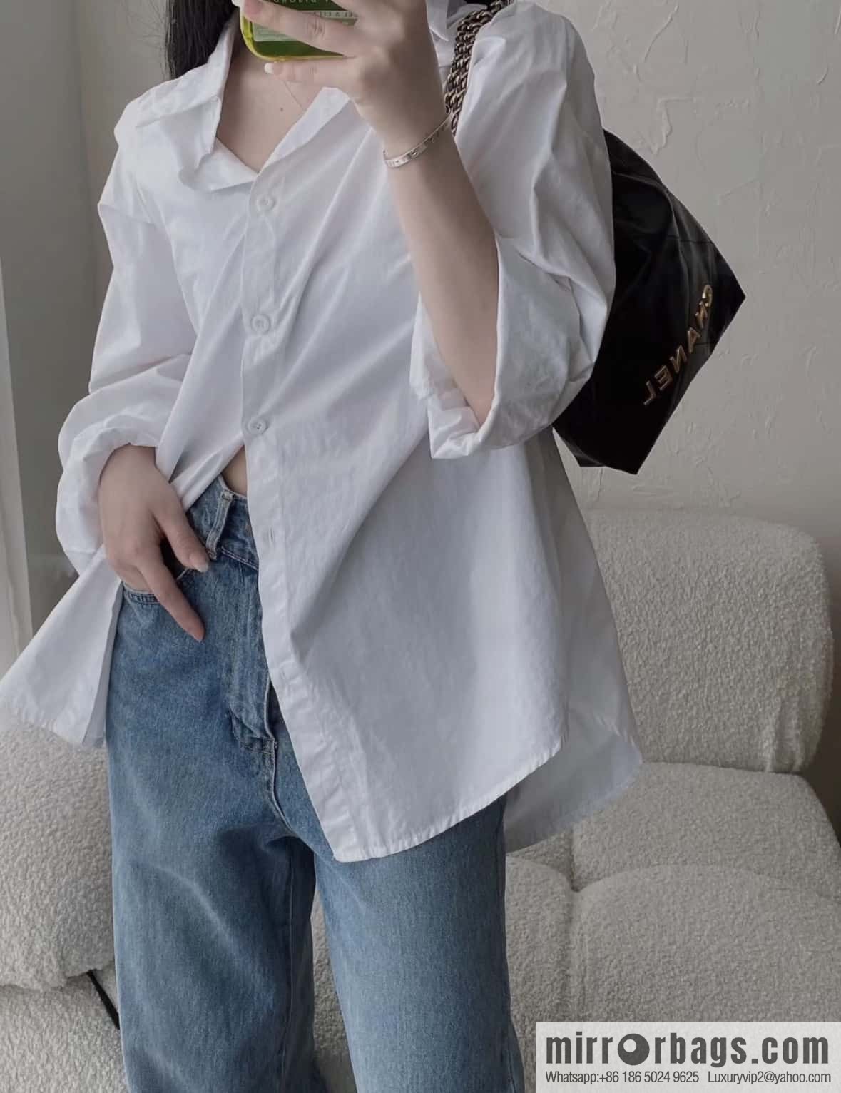 CHANEL 23s spring and summer new 22Mini bag original leather AS3980 black/gold buckle