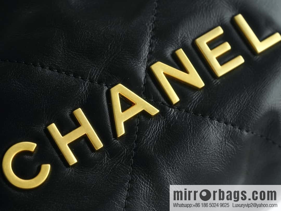 CHANEL 23s spring and summer new 22Mini bag original leather AS3980 black/gold buckle