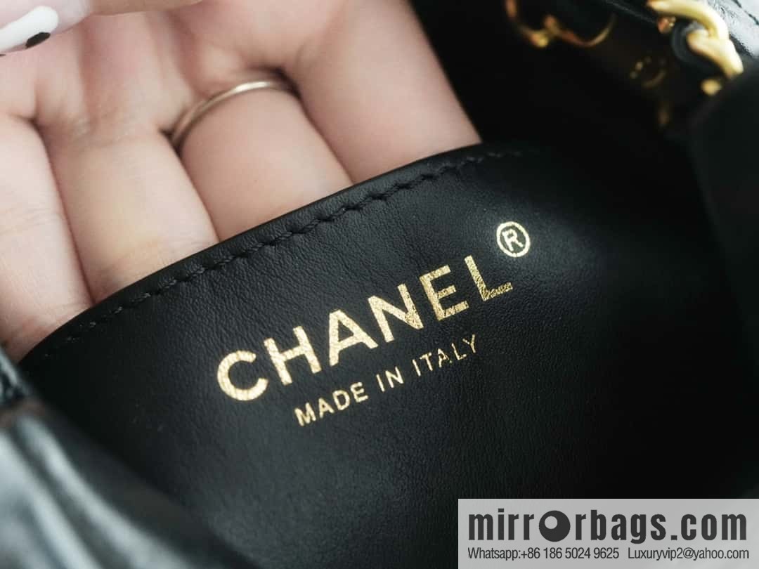 CHANEL 23s spring and summer new 22Mini bag original leather AS3980 black/gold buckle