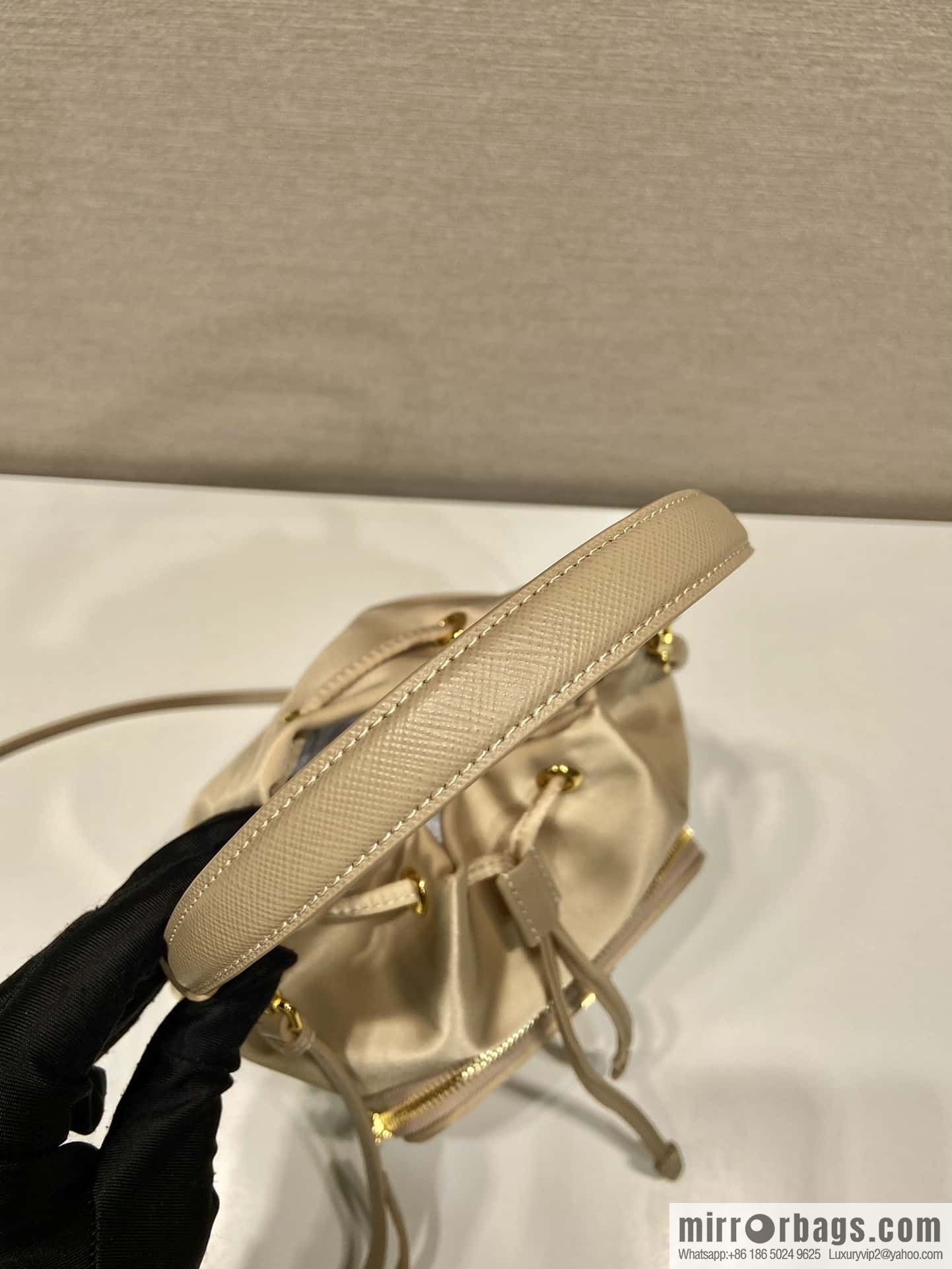 PRADA imported nylon fabric portable/oblique span bag 1BH038 new color