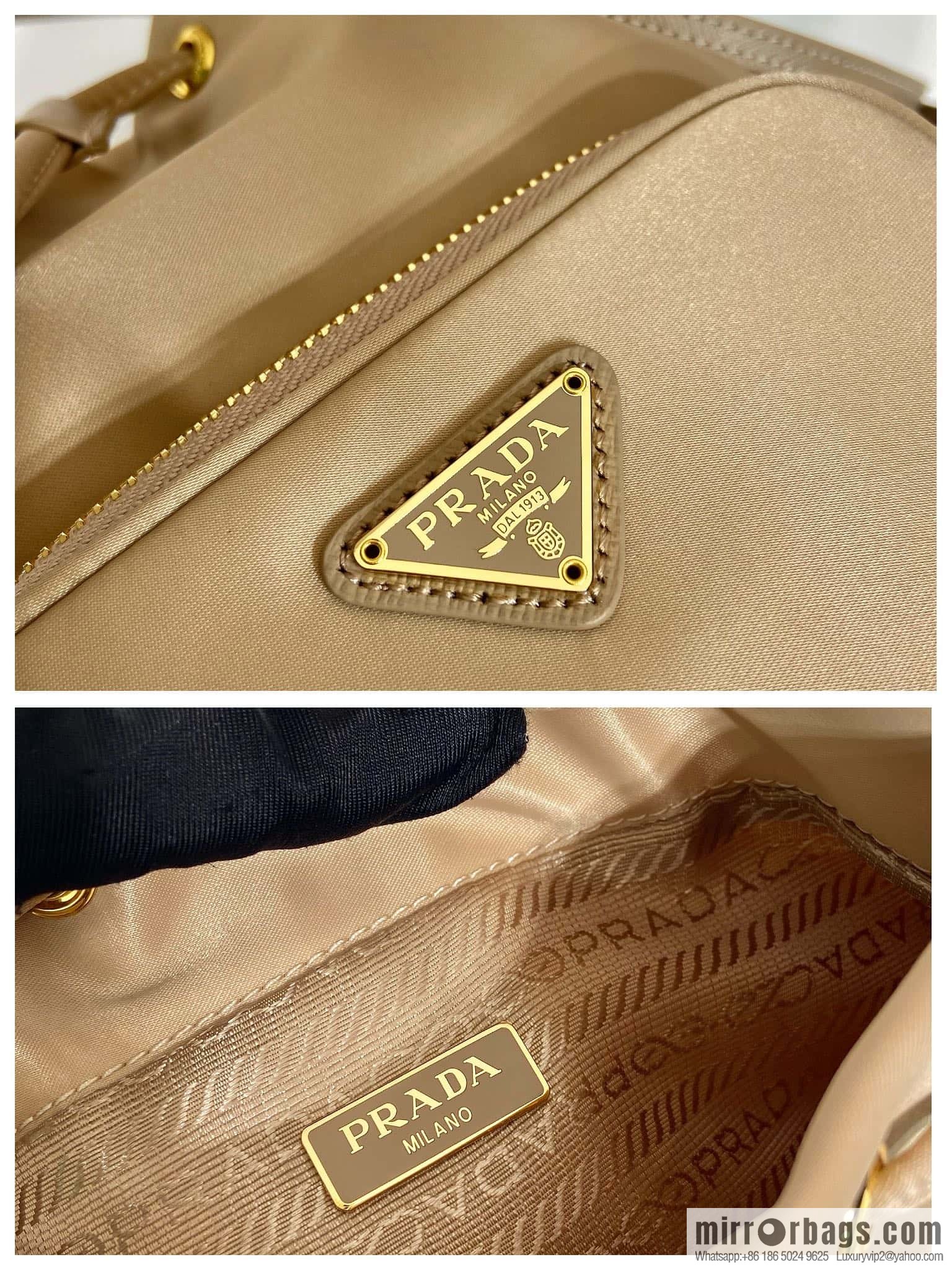 PRADA imported nylon fabric portable/oblique span bag 1BH038 new color