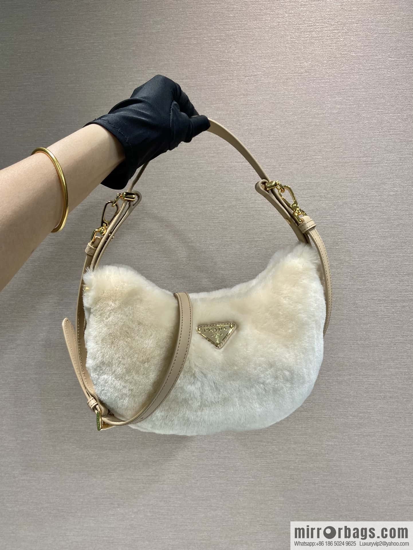 PRADA Moon handbag 🎉 1BC194 shoulder strap/wool