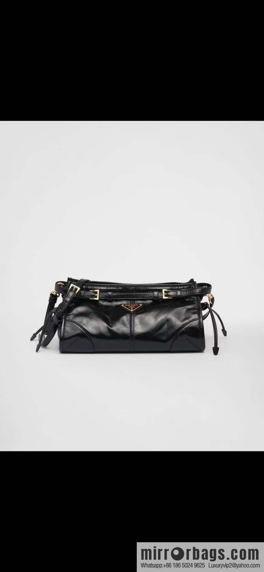 PRADA LusSolf oil wax leather oblique span bag 🎉 1BA215