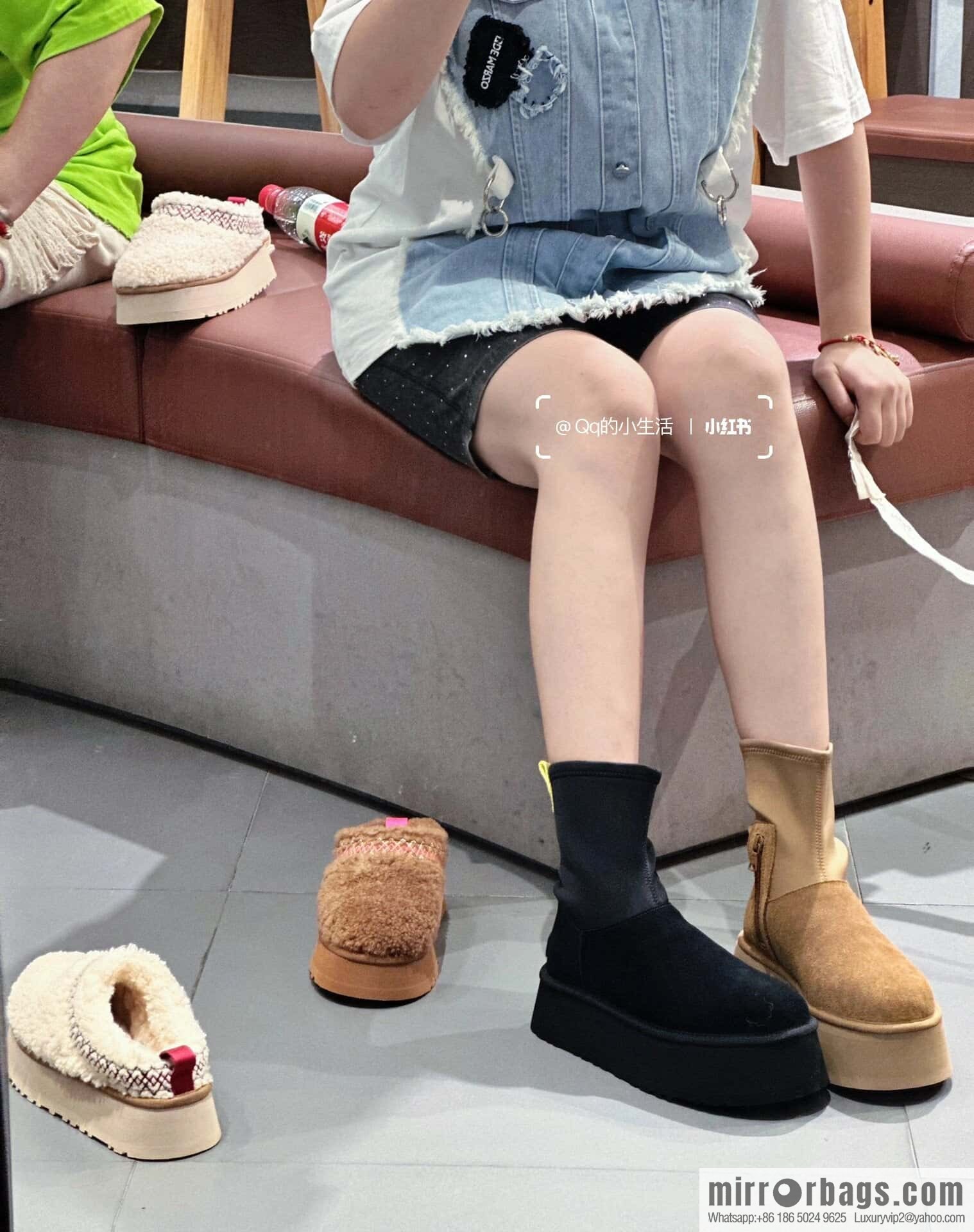 UGG Autumn and winter thick-soled fluffy pencil deep boots