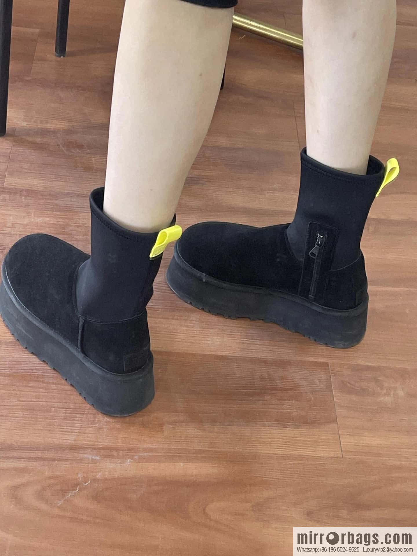 UGG Autumn and winter thick-soled fluffy pencil deep boots