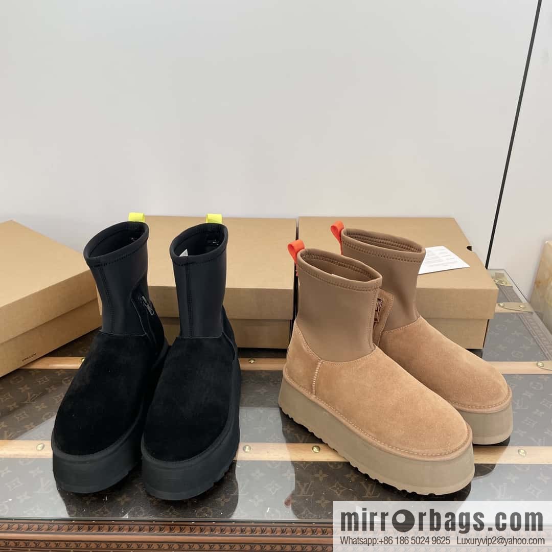 UGG Autumn and winter thick-soled fluffy pencil deep boots