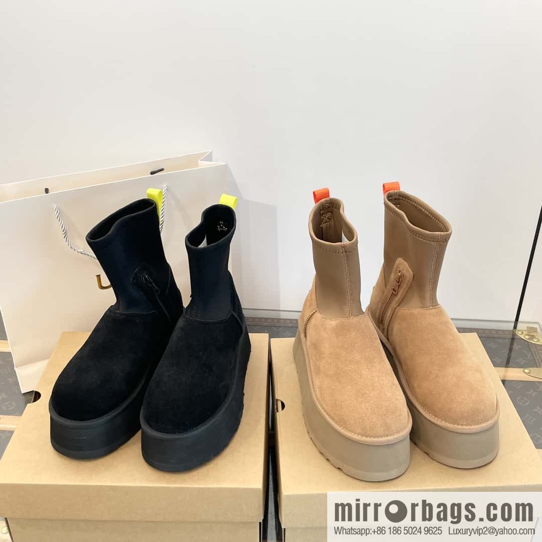 UGG Autumn and winter thick-soled fluffy pencil deep boots