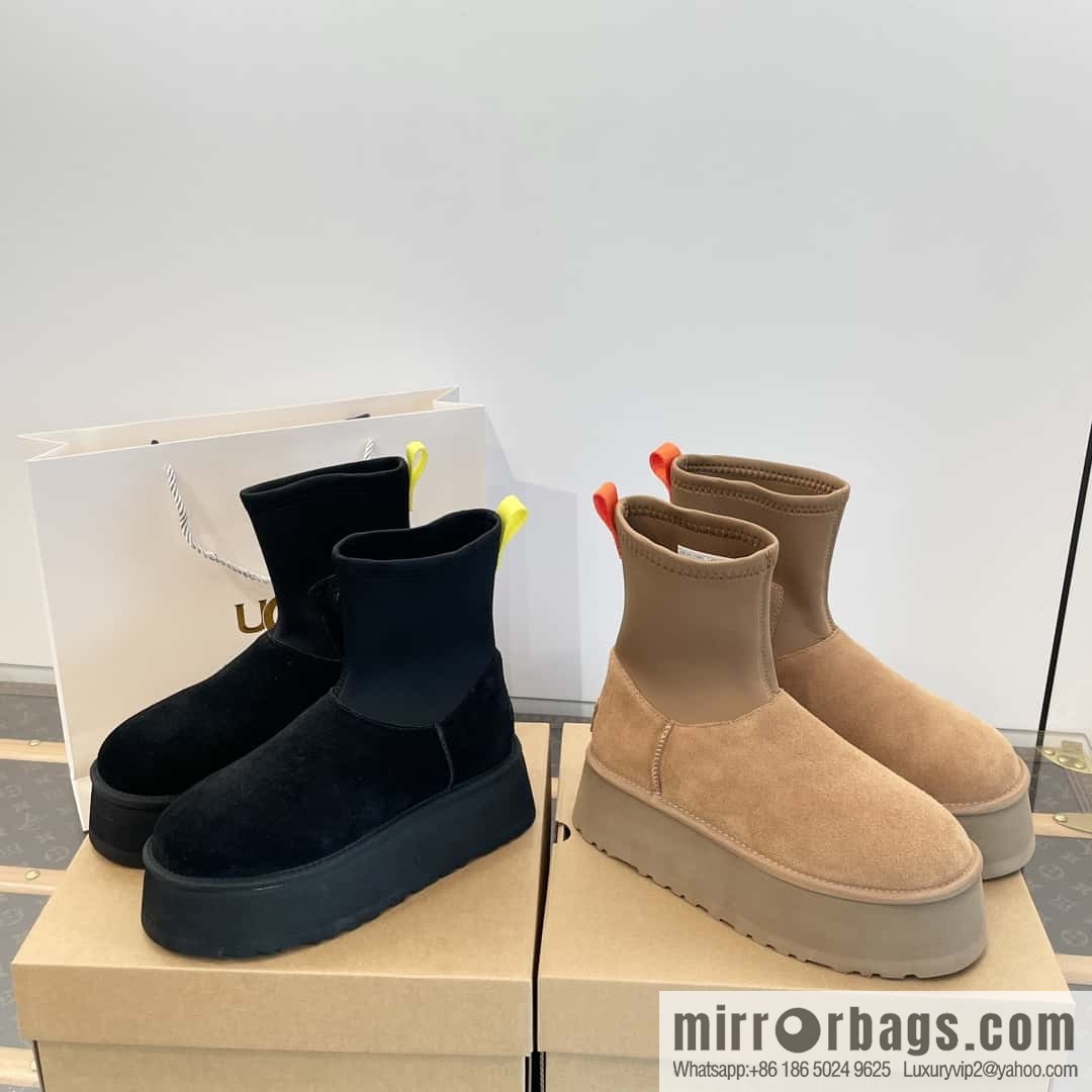 UGG Autumn and winter thick-soled fluffy pencil deep boots