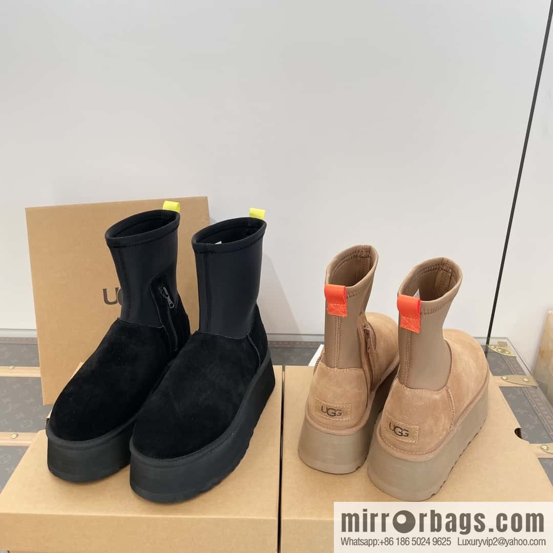 UGG Autumn and winter thick-soled fluffy pencil deep boots