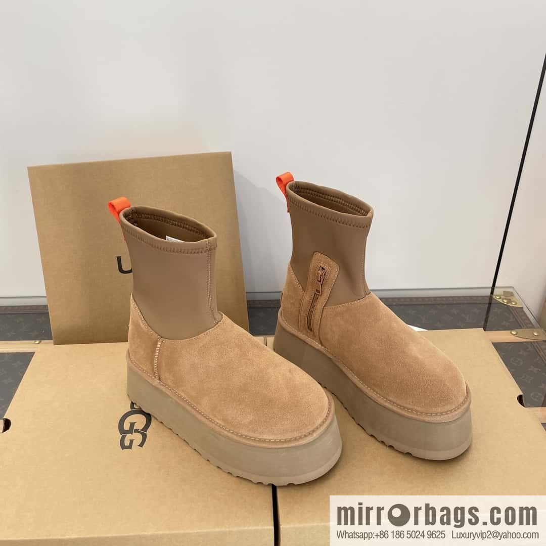 UGG Autumn and winter thick-soled fluffy pencil deep boots