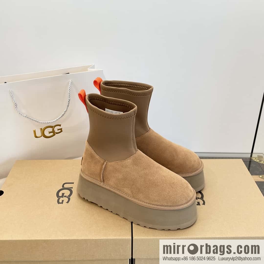 UGG Autumn and winter thick-soled fluffy pencil deep boots